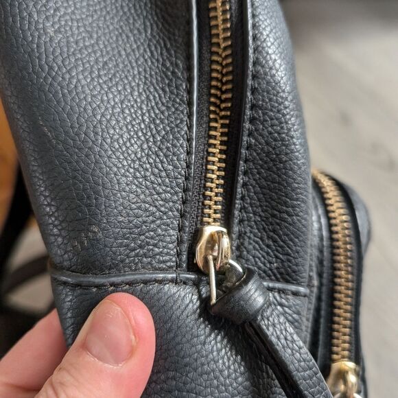 Kate Spade Larchmont Avenue Black Pebbled Leather Backpack - Picture 3 of 13